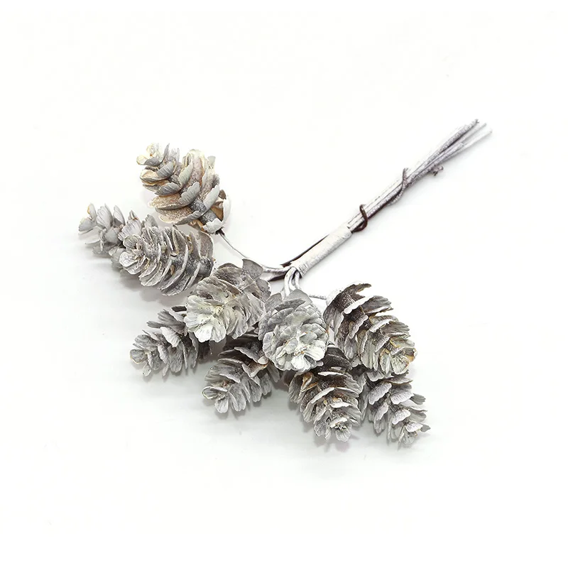20Pcs Artificial Pine Nuts Artificial Fake Flowers for Home Garden Decor Christmas Ornaments DIY Scrapbooking Wedding Decoration