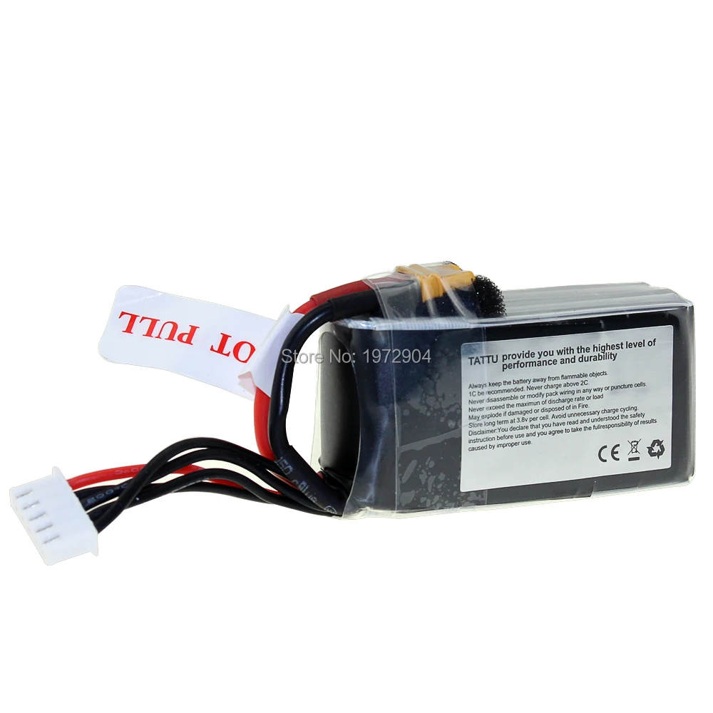 Литий полимерный аккумулятор TATTU 4S 650 мА/ч 75C 14 8 V XT30 XT30U F насилия литий Бэтти для