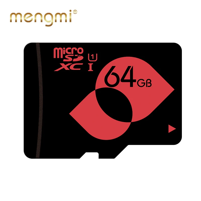 Карта памяти MENGMI microSDXC, класс 10, 64 ГБ, UHS-I(U1/U3), TF/флэш-карта, micro SD карта с бесплатным адаптером для дрона/планшета