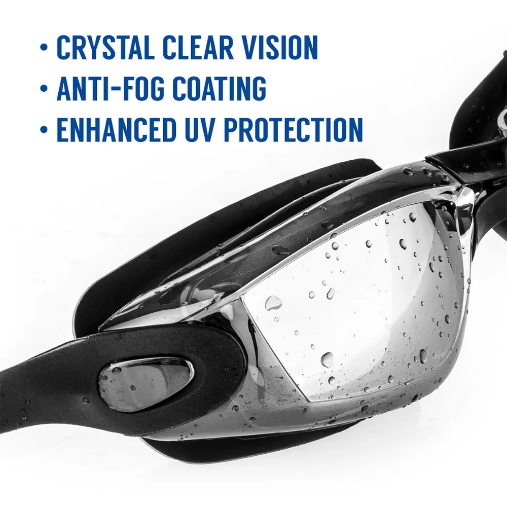 Мужские и женские противотуманные очки для плавания с защитой от ультрафиолетовых лучей, профессиональные гальванические водонепроницаемые очки для плавания