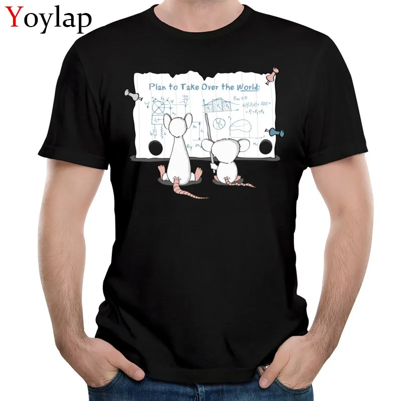  Summer T-shirts Brand New Crewneck Taking Over the World 100% Cotton Men Tops T Shirt Geek Short Sleeve Sweatshirts black