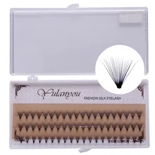 Высокое качество 60 узлов 20 D черный 8/9/10/11/12 мм норки наращивание ресниц Искусственные ресницы, ненатуральные Искусственные ресницы#279689