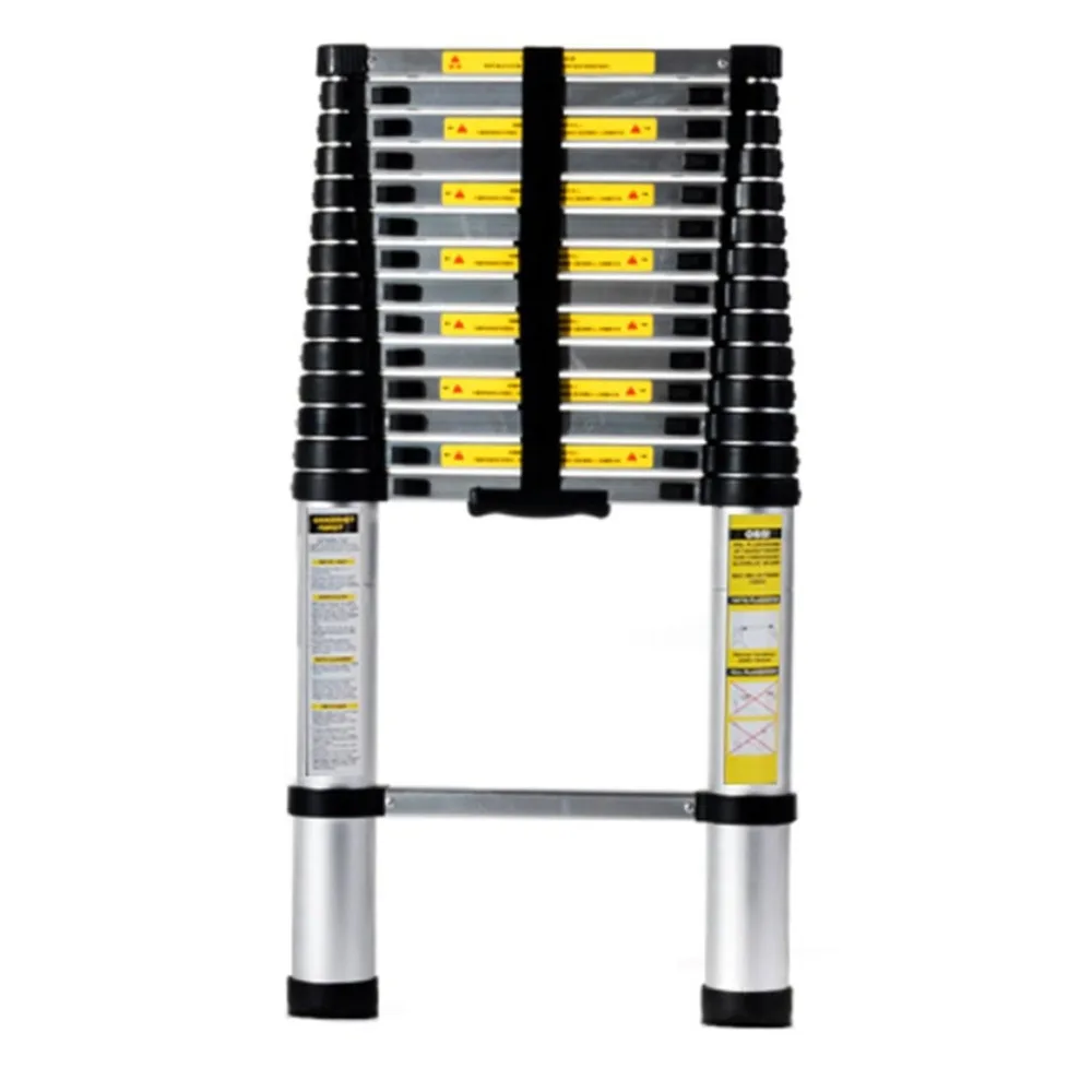 

Length 4.4M Thickening Aluminum Retractable Ladder Multifunctional Folding Single Telescopic Ladder Home Tool