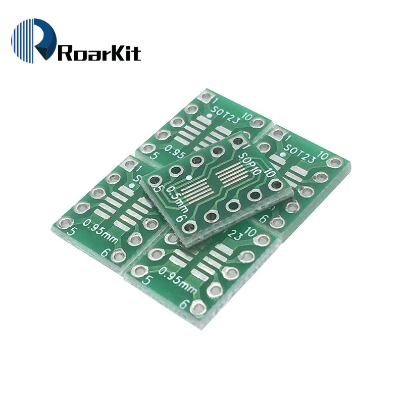 100 шт./SOT23 MSOP10 SOT-23 переходная пластина SMD к DIP10 Pinboard UNAX 0,5 мм/0,95 мм до 2,54 мм PCB