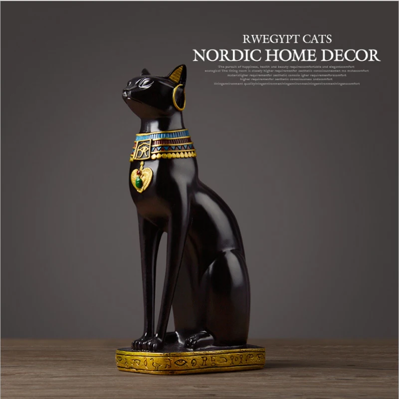 Ермакова, смоляная Статуэтка для кошки, египетская Статуэтка для кошки, скульптура животного, украшение для дома, офиса, рабочего стола, подарок