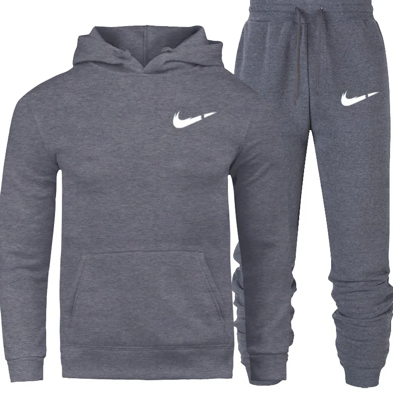 

2019 New Hoodie Autumn Sport Suit solid Hooded Men Casual Cotton Fall / Winter Warm Sweatshirts Women's Casual Tracksuit Costume