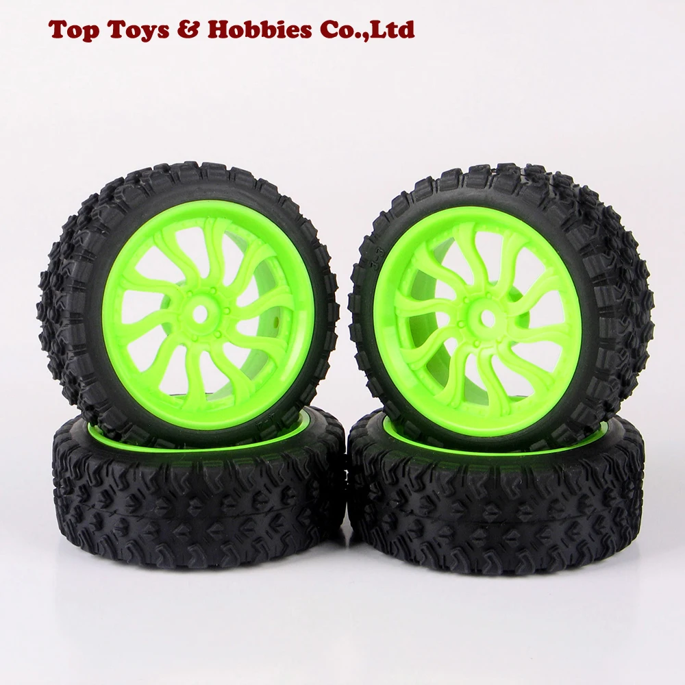 

4pcs/set Rally Racing Ruber Tires Wheel Rims For HSP HPI 1:10 RC Car 12mm Hex Tyre Rim Car Accessories