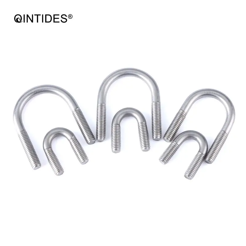 

QINTIDES M6 Bolts U style 304 stainless steel U-shaped screw U-shaped buckle bolt U-shaped pipe clamp