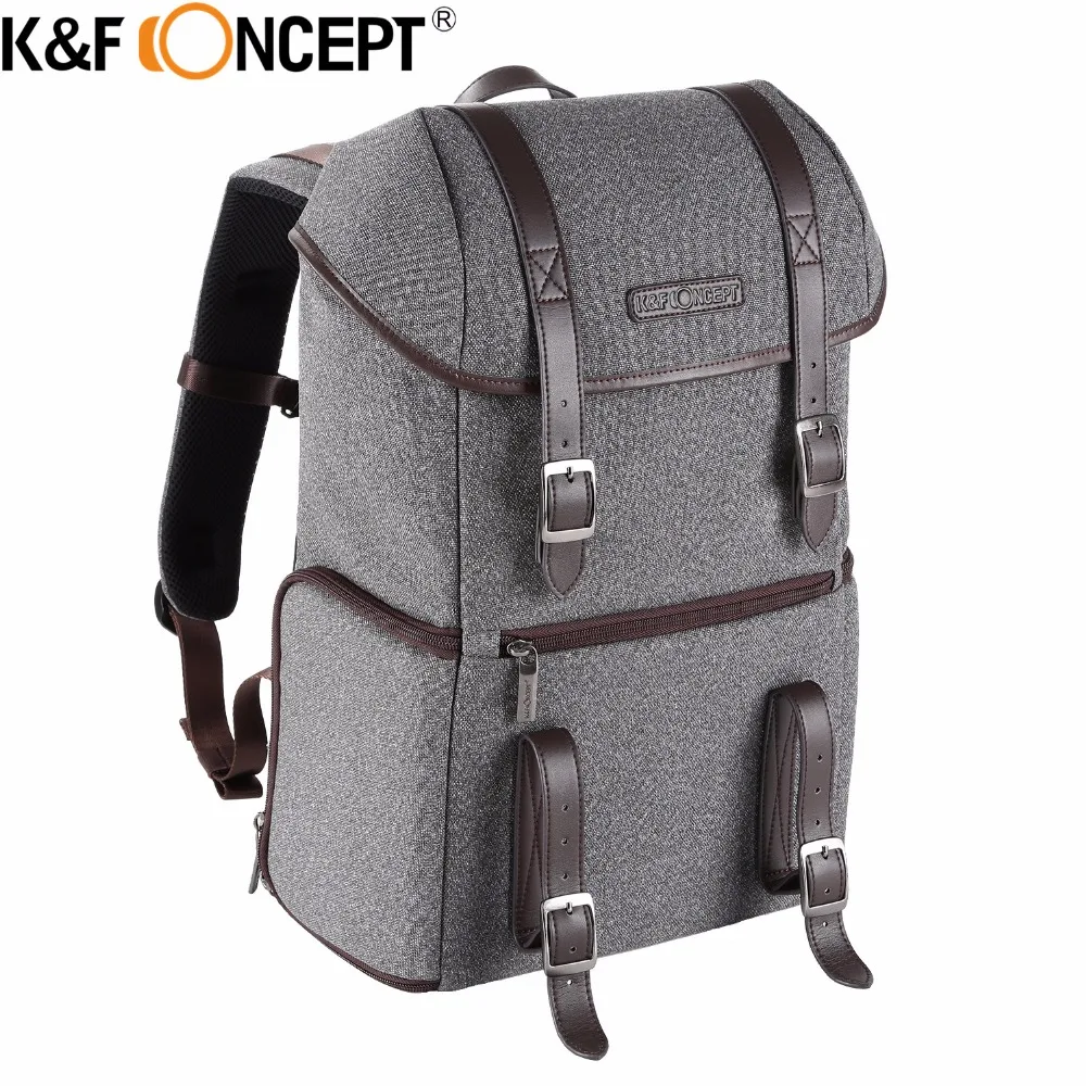 K& F концепция водонепроницаемый рюкзак для камеры 1" ноутбук фотография видео Повседневная сумка боковые отделения с держателем штатива чистящий комплект