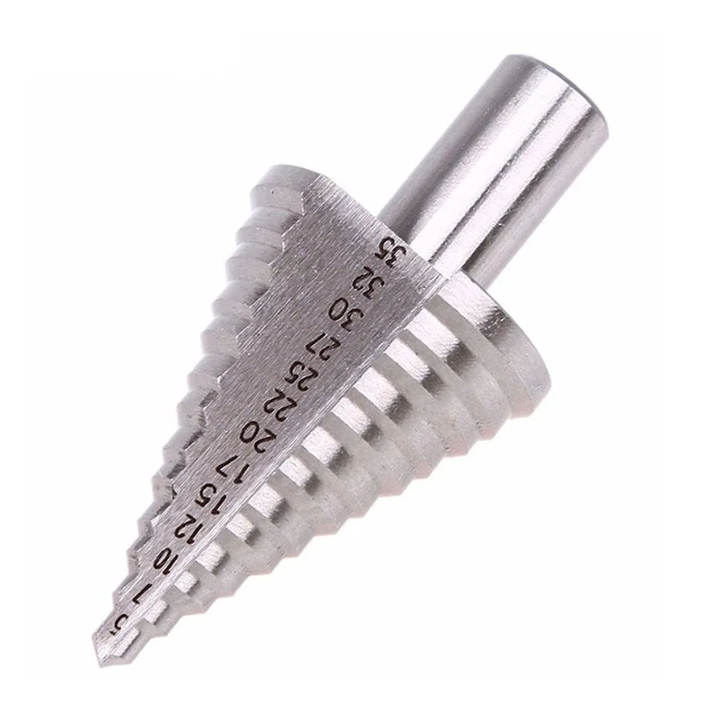 

1PC 5-35mm Step Drill Bit Metal Drilling High Speed Steel Woodworking Tool 5,7,10,12,15,17,20,22,25,27,30,32,35mm
