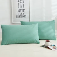 Taie d'oreiller en coton, couleur unie, enveloppe, housse de coussin, literie de haute qualité, pour chambre à coucher, hôtel, couchage 2