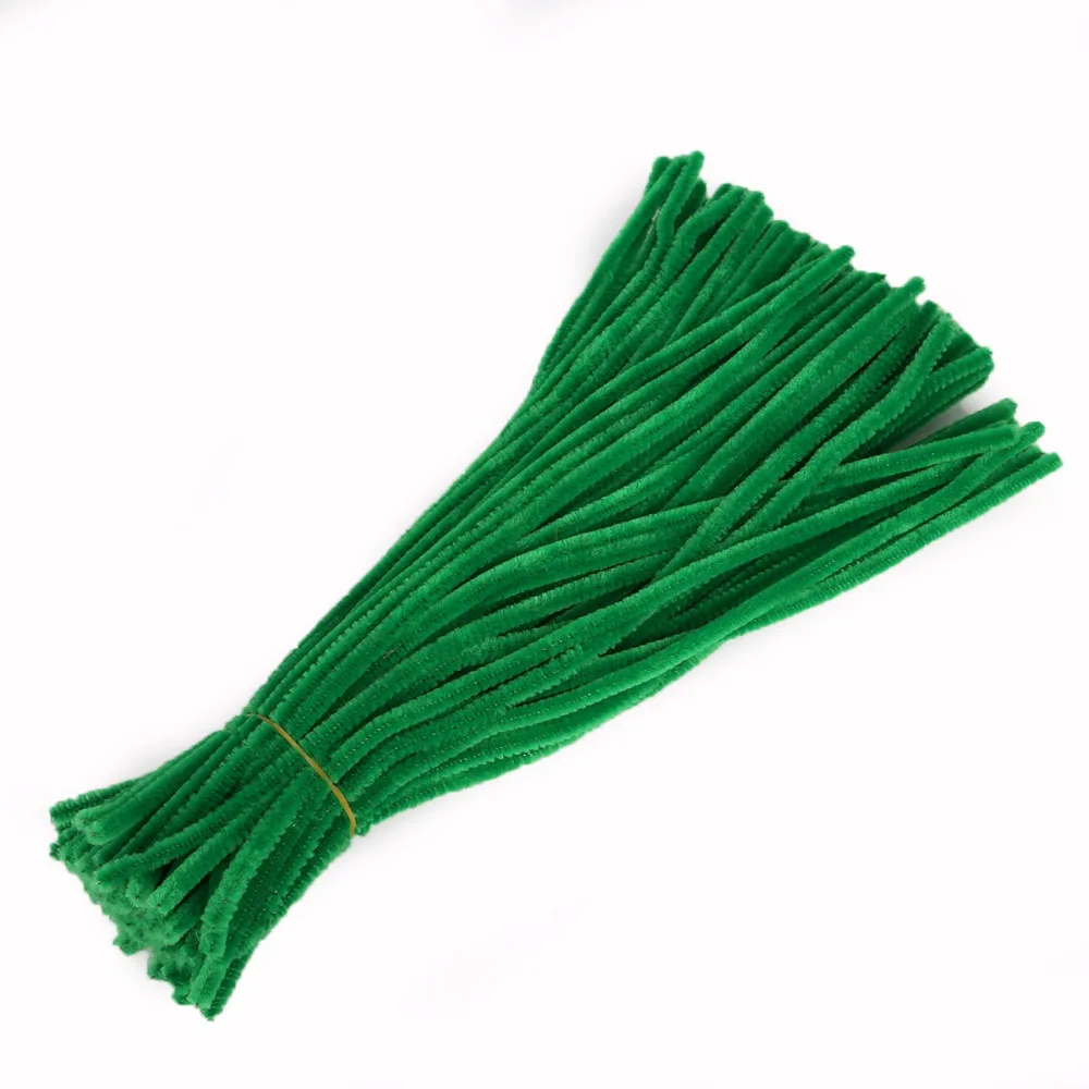 100pcs 30cm Chenille Stems Twist Wire Stems Pipe Cleaners Kids Educational Toys Handmade Material DIY Craft Supplies