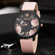 Новые женские часы с цветочным рисунком популярные дизайнерские кожаные кварцевые часы с подарочной коробкой новые дизайнерские ЖЕНСКИЕ НАРЯДНЫЕ часы горячая распродажа