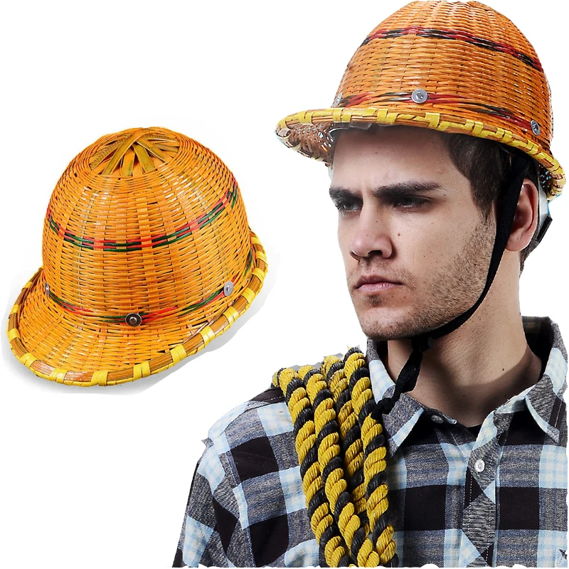 Guarda-sol de Bambu Novo Verão Trabalho Capacete Segurança Local Construção Ventilação Mineiro Chapéu Masculino Tecido 2020