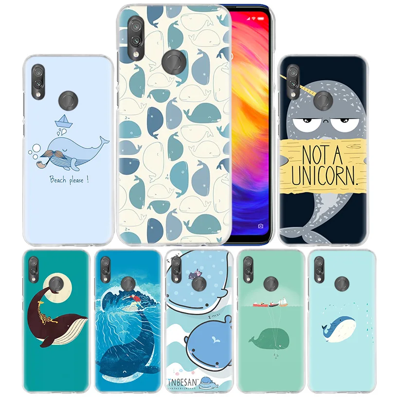 

Funny Whale Case for Xiaomi Redmi Go Note 7 6 6A Pro S2 5 5A 4X Mi A1 A2 9 Mix 3 5G 8 lite Play F1 Hard PC Kawai Phone Cover NEW