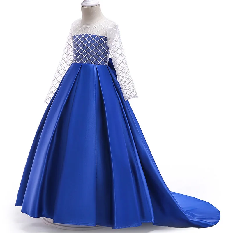 

Children clothing flower girl dress wedding birthday tulle lace long elegant princess party show party Child Teen tutu clothes