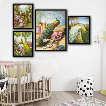 

Peacocks Canvas Printed Painting Home Wall Art Decor Pictures for Wall Decoration Poster Print B5335
