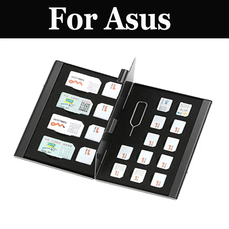 

21 in 1 Aluminum Portable SIM Micro Pin SIM Card Nano Memory Card For Asus Pegasus 3s 4S 5000 ROG Phone Live ZenFone 5 5 Lite 5Z