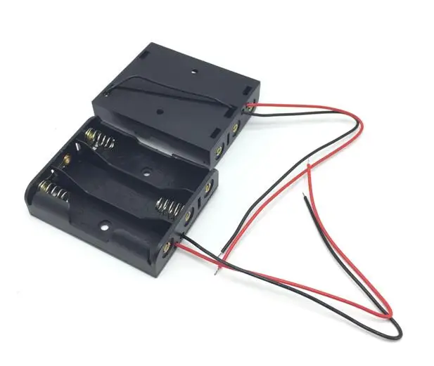 

90pcs/lot MasterFire 3 x 1.5V AA Battery Cover Shell Case Battery Case 3 pack AA Batteries Storage Box with wire