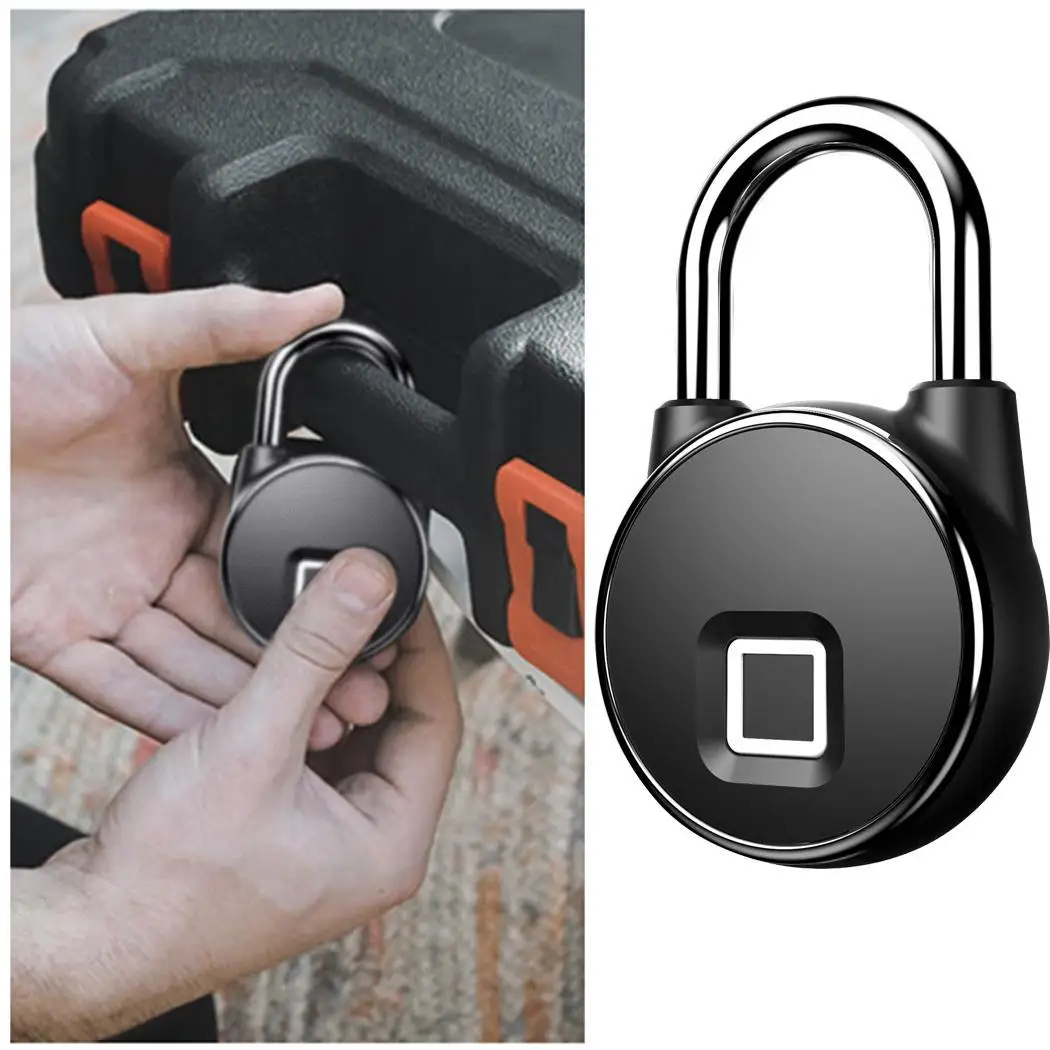 

Rechargeable Smart Lock Safe Fingerprint Lock Smart Mini Door IP66 Keyless Anti-Theft Security Padlock Door Luggage Case Lock