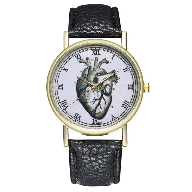 FUNIQUE кварцевые часы для влюбленных женщин мужчин сердце PU наручные часы с кожаным браслетом Модные мужские t часы для дропшиппинг