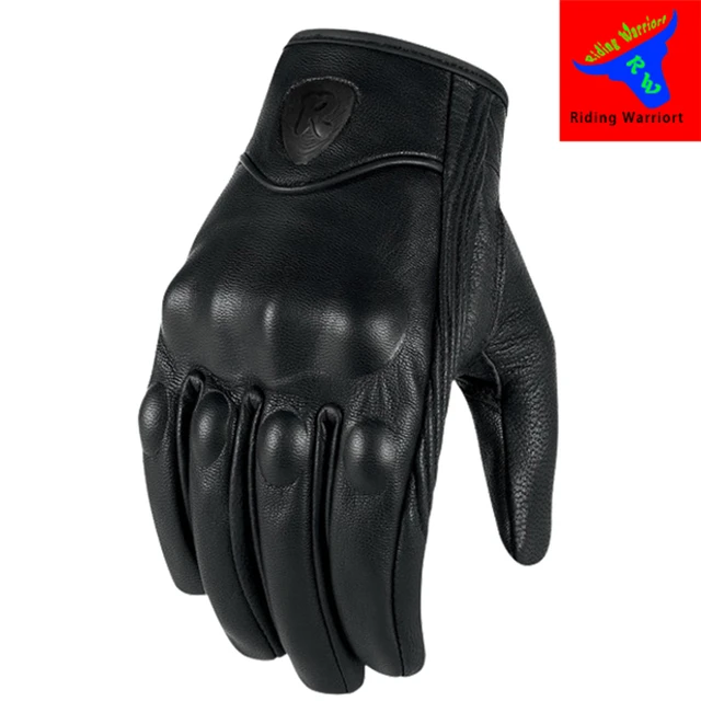 Guantes de motocicleta de piel cabra para hombre y mujer, de Moto con pantalla táctil, para bicicleta eléctrica, oferta - AliExpress