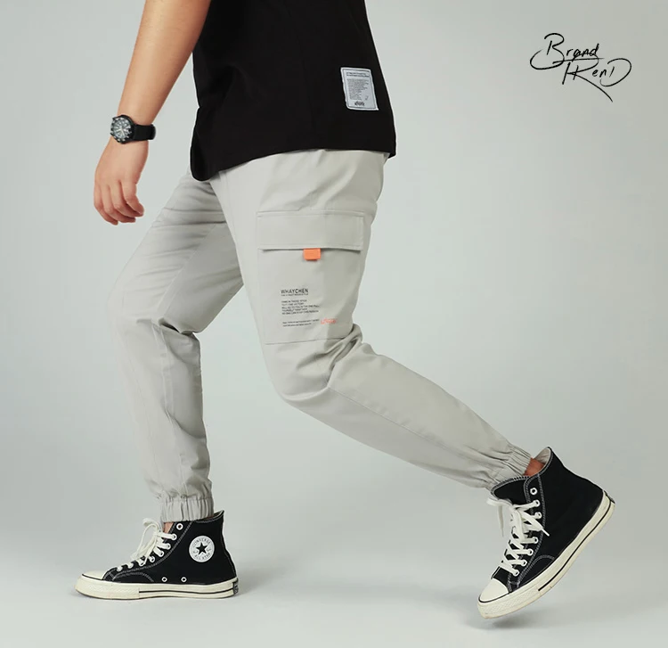 

Branded 2019 new spring autumn fall fashion trend pants for male mans long casual trousers light grey black 3xl 4xl 5xl 6xl 7xl