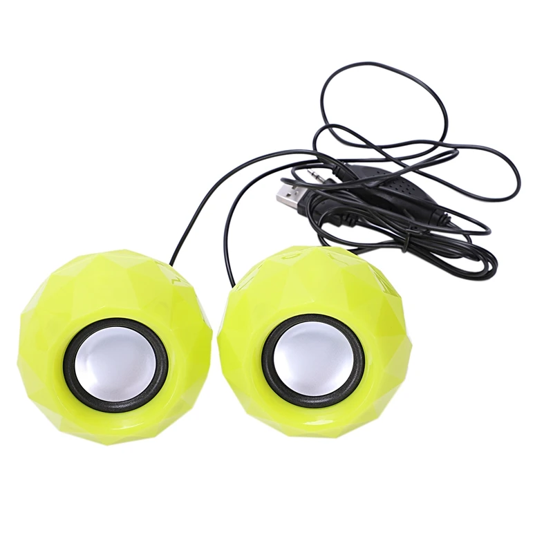 

Mini Computer Speakers Led Usb 2.0 Pc Speakers For Laptop Desktop Phone 6W Powerful Upgrade Multimedia Speaker(Yellow)