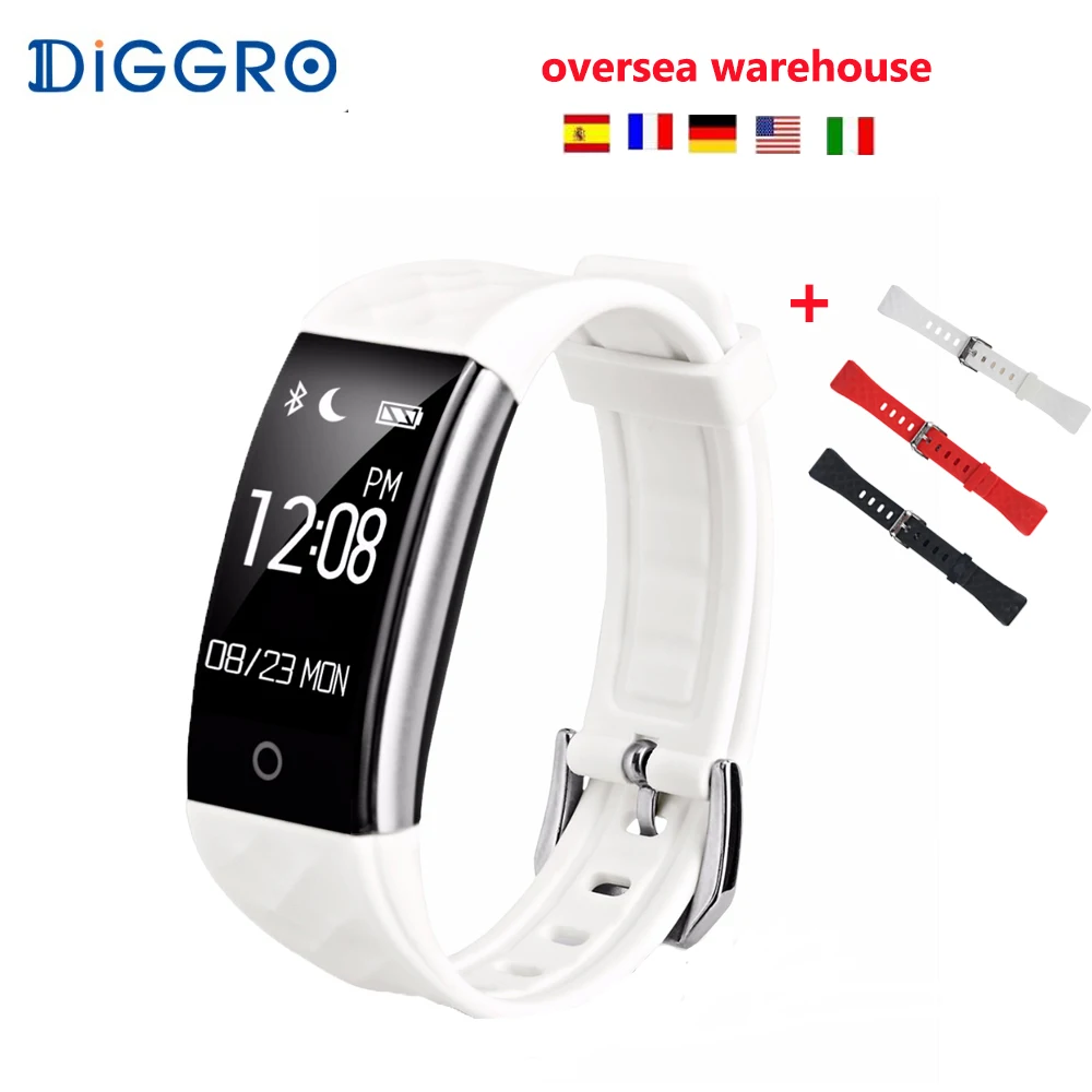 

Diggro S2 SmartBand Fitness Tracker Pulse Watch Pulsometro Pedometer Bracelet Heart Rate Monitor Cardiaco pk mi band 2