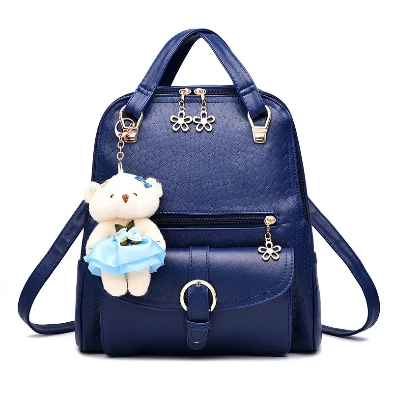 girls Women Backpack PU Leather cute School Bag For ...