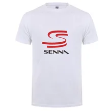 Новая мода герой F1 Айртон Сенна футболка Для мужчин Повседневное короткий рукав футболки хлопок Для мужчин Футболки Camisetas Hombre футболка Для мужчин