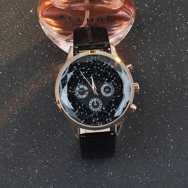 Роскошные элегантные женские наручные часы кожаный ремешок для часов со стразами женские кварцевые часы женские наручные часы reloj mujer высокое качество