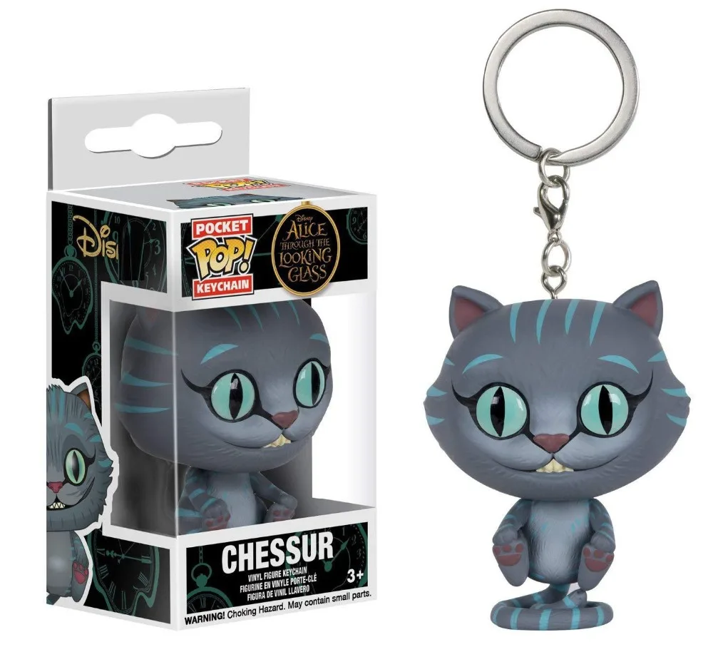 

funko pop Alice in Wonderland cute Cheshire cat Chessur keychain Bobble Head action figure Collectible model Toys for children