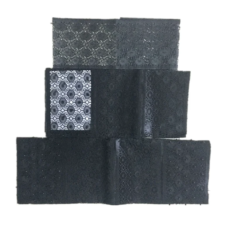 Blackwin в нигерийском стиле ASO OKE повязка на голову с бисером африканская ткань sego headtie Авто геле черный Высокое качество 3 шт./лот-J5