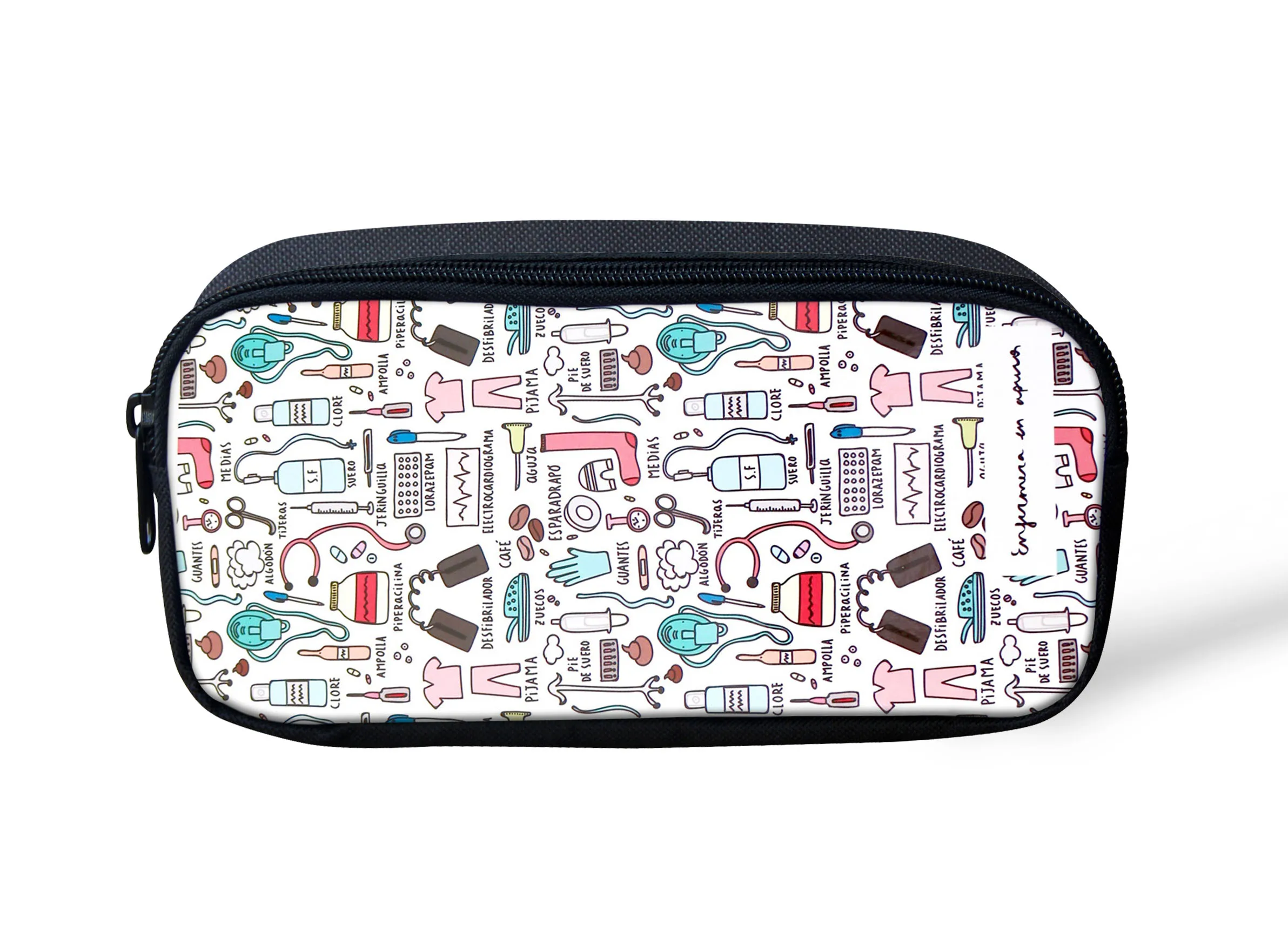 

FORUDESIGNS Cartoon Nurse Doctor Cute Printed Women Makeup Bag Travel Makeup Case Cosmetic Bags Organizer Toiletry Storage Bag