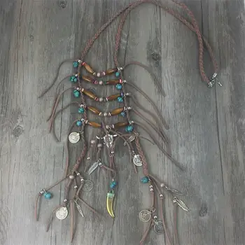 

new Boho jewelry beaded fringe tassel pendents Bohemia long Necklaces sea beach Bohemia ethnic necklace