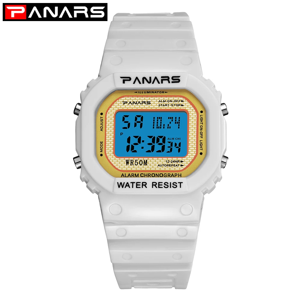 

PANARS New Arrival Luminous Sport Watch Multi-function Men's Waterproof Wrist Watch Fitness Digital Watch Alarm Timer Clock 8131