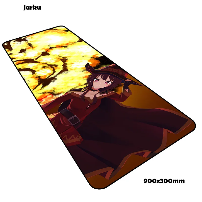 Megumin коврик для мыши 900x300 мм, красивый коврик для компьютерной мыши, игровые аксессуары, большой коврик для мыши на день рождения, клавиатура, игры, pc gamer