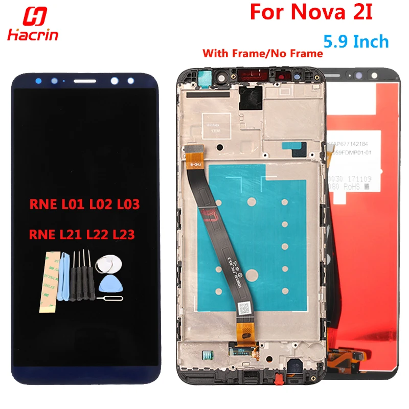 Pаспродажа Для huawei Nova 2I ЖК дисплей сенсорный экран тест хорошая сборка дигитайзер замена панели для huawei Nova 2i RNE L22 L01 02 03