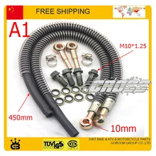 125cc 140cc 150cc 160cc dirt pit bike mono atv quad accesorios de motos Modificadas Modificado enfriador de aceite del radiador manguera de tornillo M10