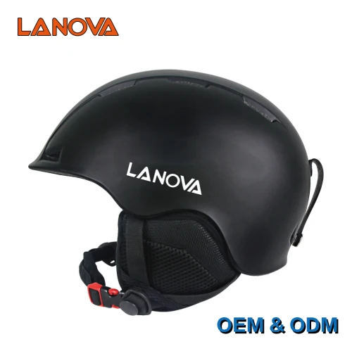 Фирменный профессиональный лыжный шлем LANOVA, лыжный шлем для взрослых, MS шлем для катания на коньках/скейтборд, многоцветные снежные спортивные шлемы - Цвет: Black