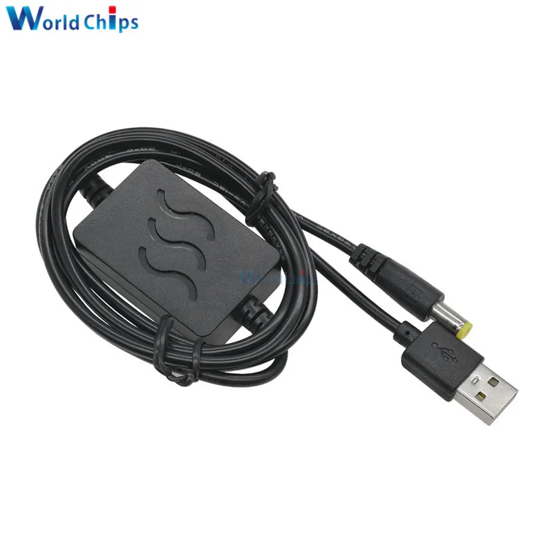 USB зарядка Мощность Boost кабеля DC 5V DC/DC 9V/12V 1A 2 1x5 5 мм шаг вверх модуль