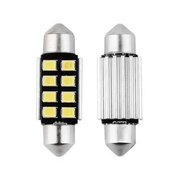 

2PCS Festoon 8 SMD 36MM Car LED Bulbs Interior Dome Festoon Lights auto roof lamp White 12V