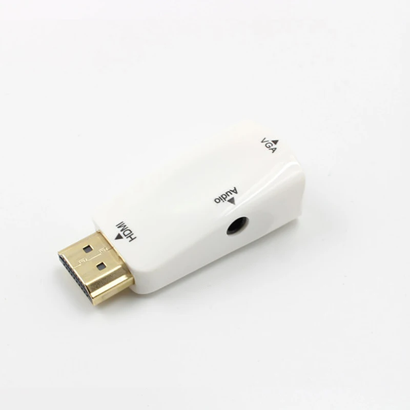 Высококачественный переходник 1080P HDMI штекер VGA разъем аудио видео конвертер