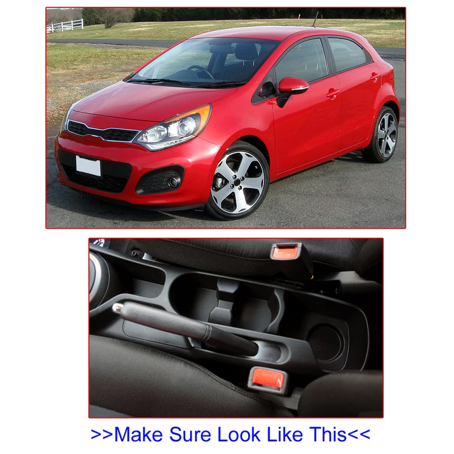 Подлокотник для Kia Rio 3 Rio3 2012 2016 UB центральный подлокотник из черной кожи 2013 2014