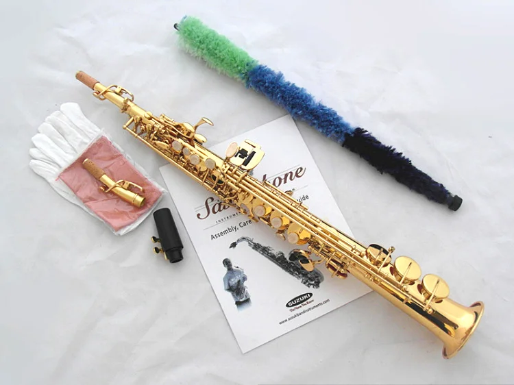 

New pattern High quality soprano saxophone Bb golden soprano saxofone Musical Instruments Professional Sax manufacturer