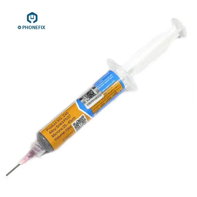 Оловянная паяльная паста XG-Z40 флюс паяльной пасты Sn63 Pb37 25-45um со шприцем для мобильного телефона компьютерная логическая плата пайки ремонт