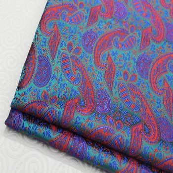 

CF181 Blue Purple Green Silk Jacquard Satin Fabric Garment Chinese Style Fabric For Chinese Cheongsam Costume Fabric For Sewing