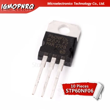 

10PCS STP60NF06 TP220 P60NF06 TO-220 STP60NF06L 60NF06 new and original IC