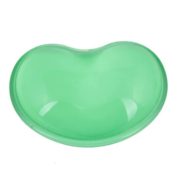 

CAA-Clear Green Soft Heart Shape Gel Wrist Rest Computer Laptop Mouse Pad